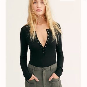 Free people black Henley